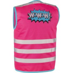WOWOW  jacket roze- Design Fluo hesje kind