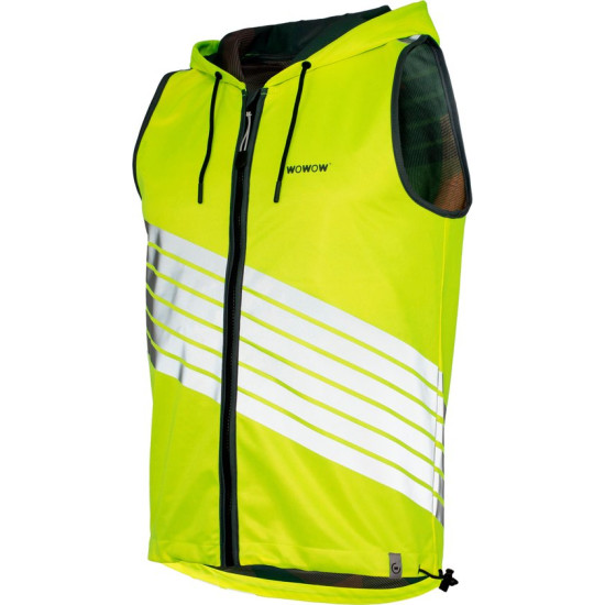 360° jacket- Fluo fietsjas met kap en reflecterende elementen