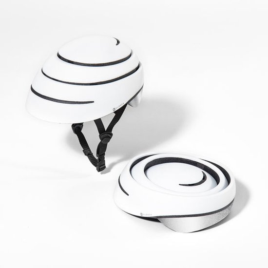 Closca Loop Opvouwbare fietshelm wit - EN1078 - Reflecterende achterzijde