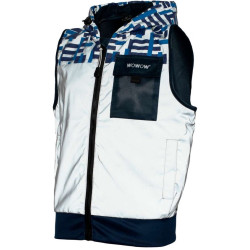 Yoho jacket kids - Volledig reflecterend jas met kap - kinderen- blauw