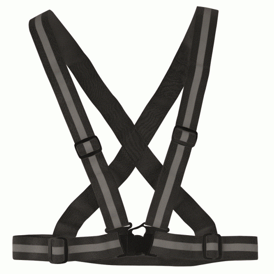 Kruisgordel reflecterend - Cross Belt zwart 
