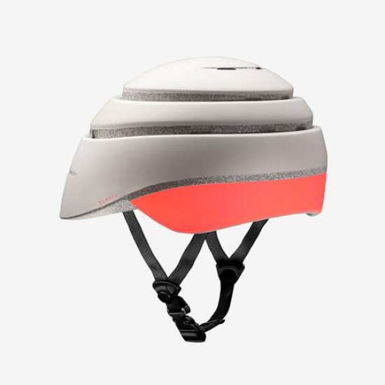 Closca Loop Helm wit/rood- Inklapbare Design Fietshelm EN1078 - Skatting - step - monowheel