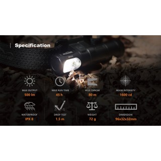 heldin Haan revolutie Magicshine hoofdlamp MOH 25 - 500 Lumen - Runninglight - usb oplaadbaar