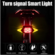 Achterlicht usb oplaadbaar met richtingaanwijzers - bluetooth module - IPX 2