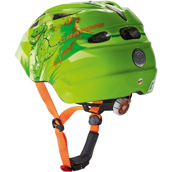 Cratoni Maxster Dino - Fietshelm kind met achterlicht ADAC getest - extra bescherming slapen en achterhoofd Cratoni Maxster Dino - Fietshelm kind met achterlicht ADAC getest - extra bescherming slapen en achterhoofd