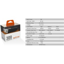 Magicshine Alty - Voorlicht 300 lumen Usb oplaadbaar