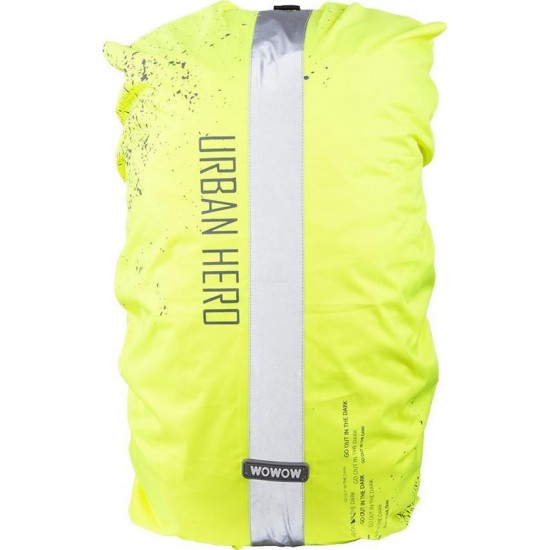 Waterdichte rugzakhoes WOWOW Urban hero geel - extra large - 30-35L