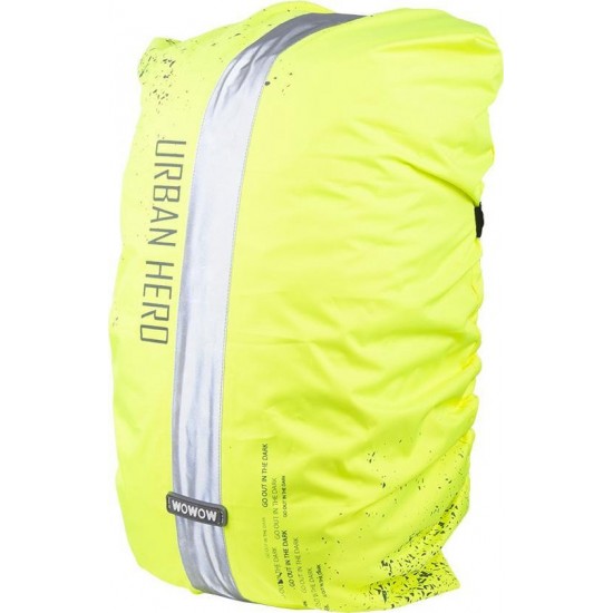 Waterdichte rugzakhoes WOWOW Urban hero geel - extra large - 30-35L