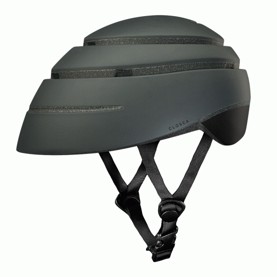 Closca Loop Helm Zwart - zwart - Inklapbare Design Fietshelm EN1078 - Skatting - step - monowheel