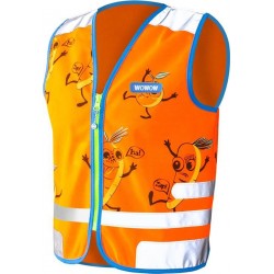 Fluovestje voor kinderen - Comic veggie jacket - Oranje - Wowow Fluovestje voor kinderen - Comic veggie jacket - Oranje - Wowow
