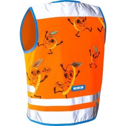 Fluovestje voor kinderen - Comic veggie jacket - Oranje - Wowow Fluovestje voor kinderen - Comic veggie jacket - Oranje - Wowow