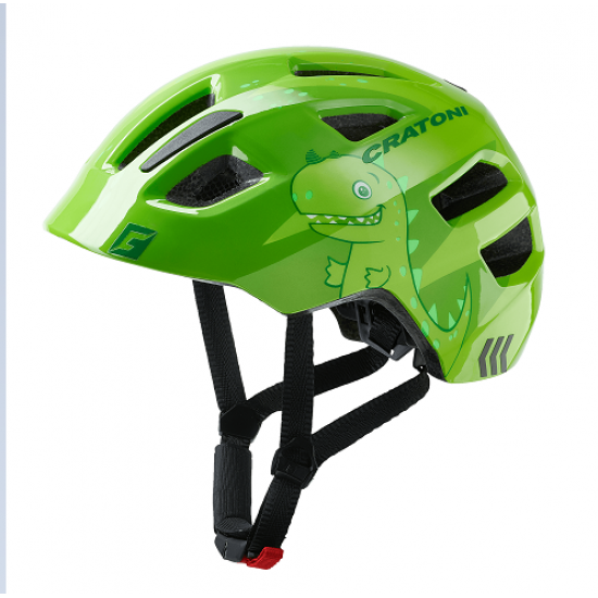 Cratoni Maxster Dino - Fietshelm kind met achterlicht ADAC getest - extra bescherming slapen en achterhoofd Cratoni Maxster Dino - Fietshelm kind met achterlicht ADAC getest - extra bescherming slapen en achterhoofd
