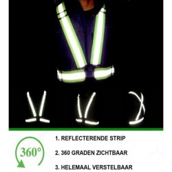 Kruisgordel reflecterend - Cross Belt zwart 