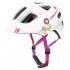 Cratoni Maxster white Flower- Fietshelm kind met achterlicht ADAC getest - extra bescherming slapen en achterhoofd