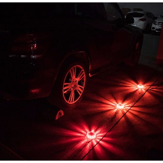 Waarschuwingslicht led- noodverlichting - USB oplaadbaar - Lichtbaken 12 led rood + wit