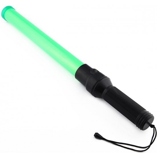 Toortslamp groen - D batterijen - Waarschuwingslicht - seingever - traffic baton Toortslamp groen - D batterijen - Waarschuwingslicht - seingever - traffic baton